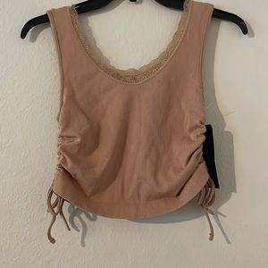 Light Brown Lacey Suzette Collection Top.